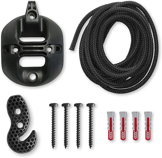 LA SIESTA® - Large Comfort Habana Cotton Hammock Chair & CasaMount - Hanging Chair w/Suspension Kit for Walls Ceilings & Square Beams - Indoor Outdoor Swing Hanging Chair Bedroom Balcony - Onyx