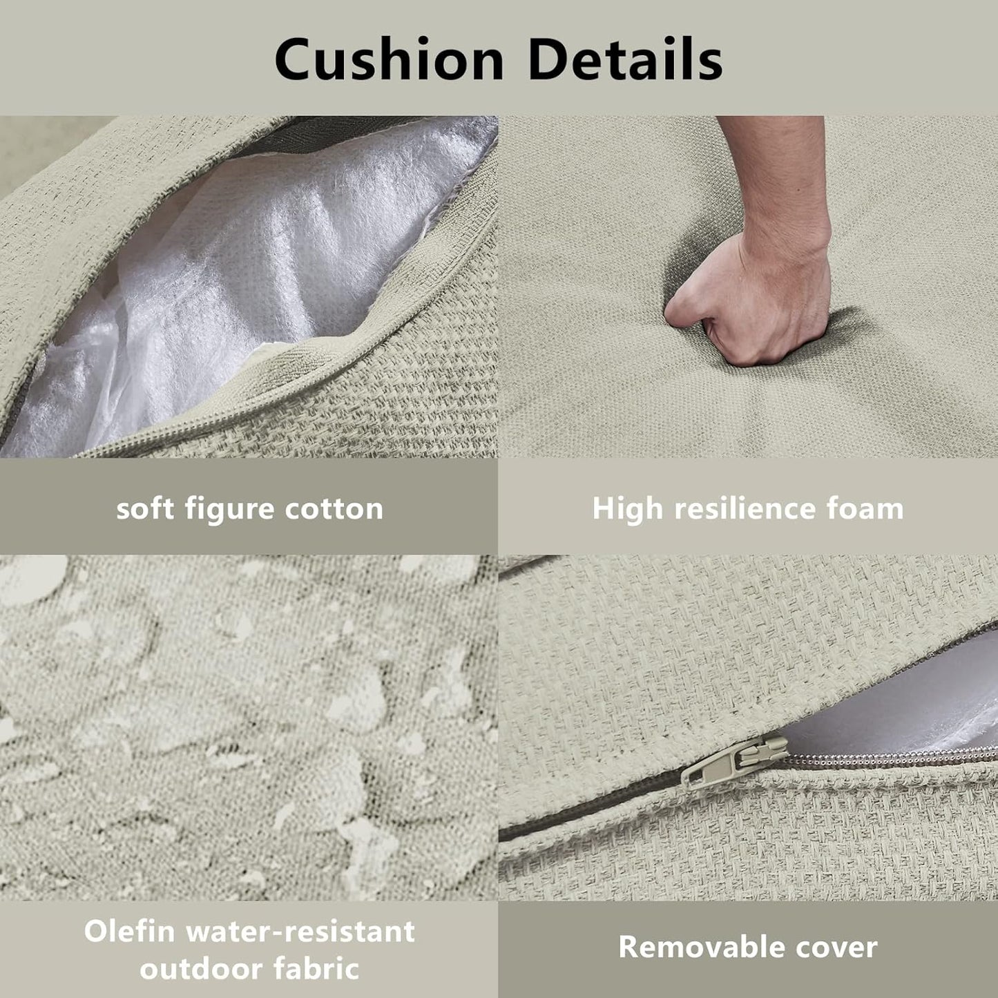 Outdoor Loveseat Small Patio Furniture 2 Seater Sofa Brown Wicker Couch Rattan Settee for Single-Family House