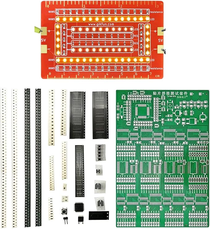 Gikfun Advanced DIY SMD/SMT Soldering Practice Kit - Electronics Engineer Student Skill Training Board with Components EK2165