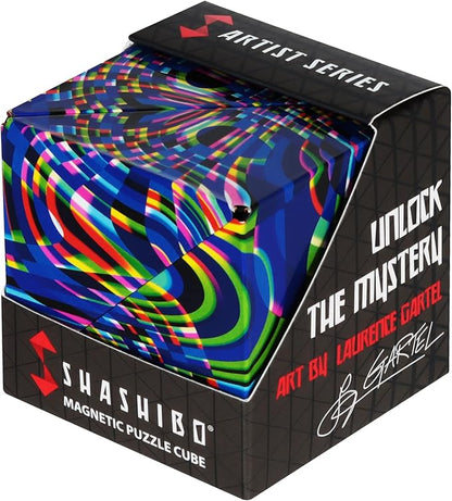 SHASHIBO Shape Shifting Box - Award-Winning Fidget Toy w/ 36 Rare Earth Magnets - Fidget Cube Transforms Into Over 70 Shapes, Sensory Toy Gift for Kids, Teens, and Adults (Technicolor)