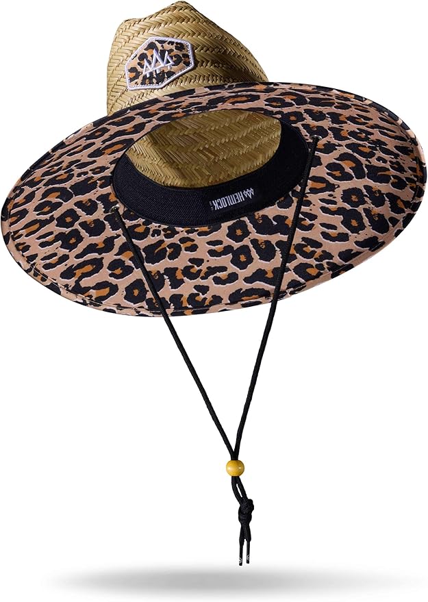 Straw Hat for Men & Women | Lifeguard Hat, Beach Hat & Sun Hat | UPF 50+ Wide Brim for Sun Protection | One Size | Hemlock