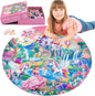 Civaner 70 Pieces Floor Puzzles for Kids Large Puzzles for Kids Ages 3 4 5 6 7 8 Jigsaw Puzzle Educational Puzzle Toy Gifts for Toddlers Boys Girls Baby Shower Birthday(Unicorn)