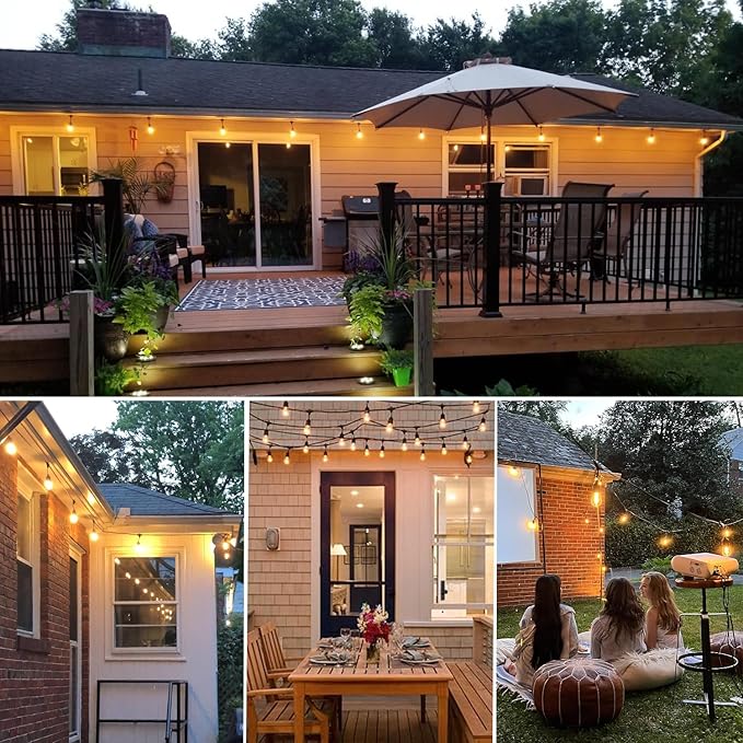 S14 Replacement LED Light Bulbs, Shatterproof & Waterproof 2W S14 LED Bulbs, Outdoor String Lights , E26 Base Patio Edison LED Light Bulbs, Warm White 2200K Plastic 150ML Non-Dimmable 48 Pack