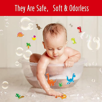 42PCS Dinosaur Jelly Stickers, Thick Window Door Clings Removable Reusable Gel Clings Decals for Kids Toddlers Adults Home Classroom Nursery Animal Theme Party Supplies (Not Edible)