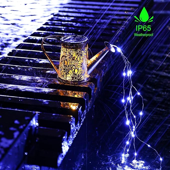 Solar Watering Can Lights Outdoor, Gardening Gifts for Mom Women Grandma Mother's Day, Waterproof Garden Decor Hanging Solar Lantern Lights, Outdoor Patio Yard Porch Decor for Birthday Christmas