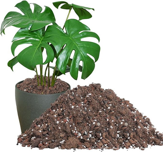 2 Quarts Monstera Soil Potting Mix - Natural Organic Tropical Plant Soil for Improving Growth Rate, Sustainable Houseplants Growing Media for Indoor Bonsai Succulents Moisture Retention Drainage