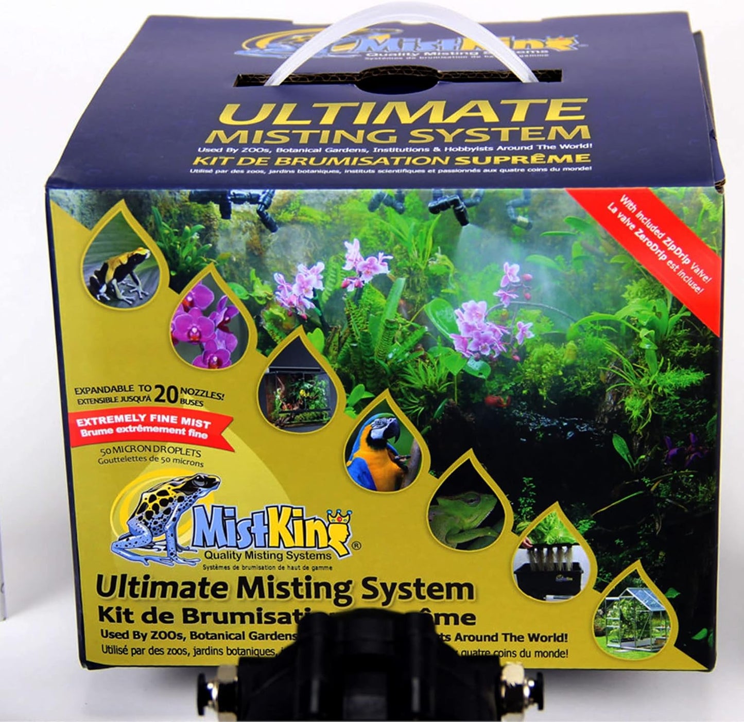 MistKing – Ultimate Misting System, 5th Gen | Used by Zoos, Institutions & Hobbyists | Expandable to 20 Nozzles | Extremely Fine Mist | 50 Micron Droplets | Upgraded Timer & Components |