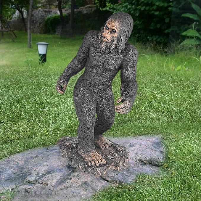 Garden Statues Bigfoot Yard Decor - Grandpa Yeti Large Lawn Products Birthday Decorations Life Size Sasquatch Figurine Resin Tall Outdoor Sculpture for Outside Patio Front Porch