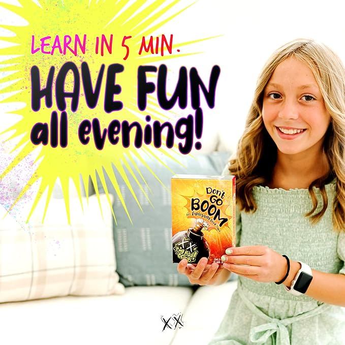 Inspiration Play Don’t Go Boom Family Card Game - Simple and Fun Card Game for Kids and Adults (2-6 Players)