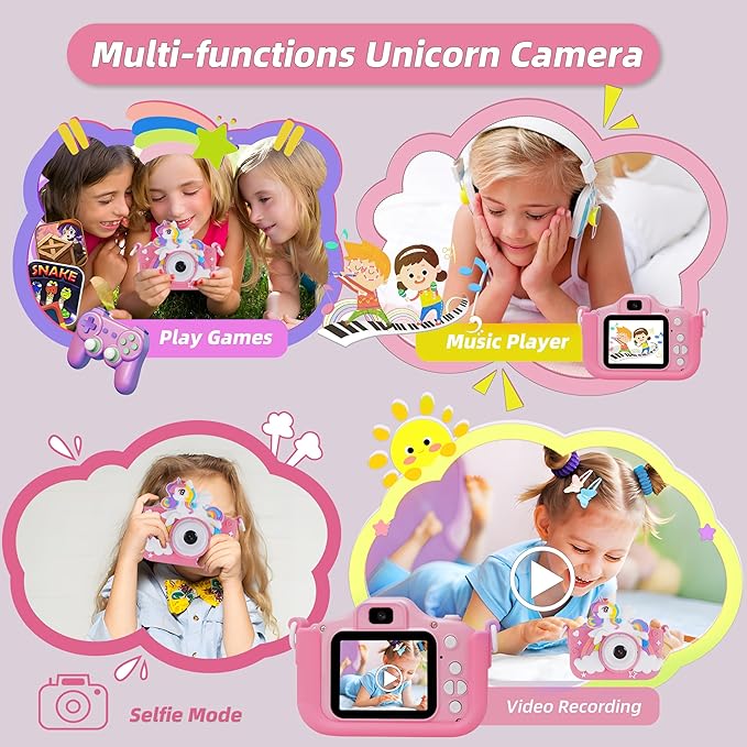 Kids Camera Toys Toddler Camera: GOMENL Kids Camera for 3 4 5 6 7 8 Year Old Girls Boys, 1080P Kids Digital Video Camera Birthday for Girls Age 3-8 Outdoor Travel Party