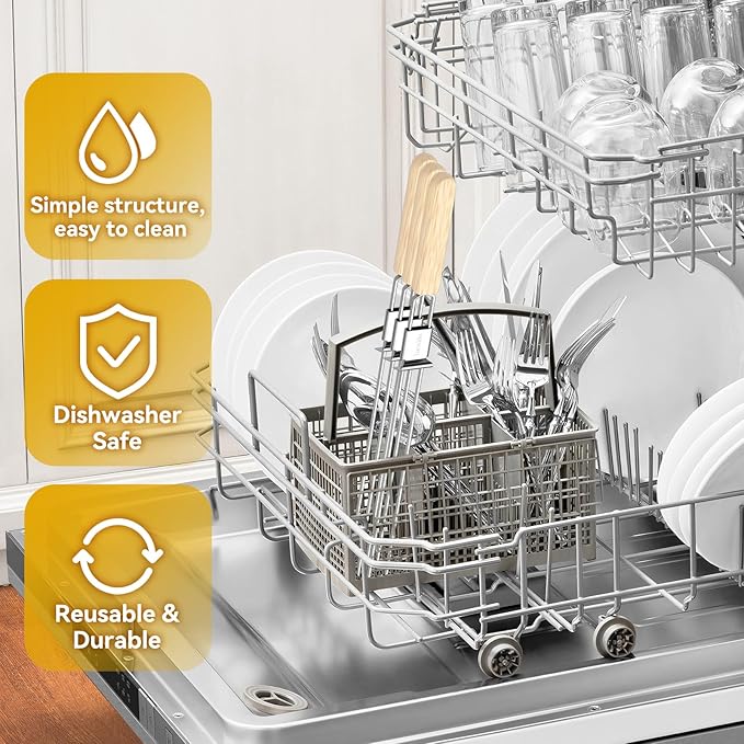 Skewers for Grilling, 17" (6 Pcs) Wooden Handle Double Pronged Stainless Steel Flat Kabob Skewers with Push Bar, Reusable Long Metal Skewer Sticks for Meat Chicken Vegetable, BBQ Accessories