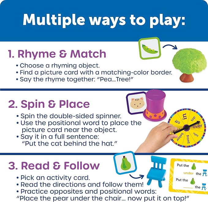 Learning Resources Fox in The Box Position Word Activity Set - Kids Board Spelling Educational Games, Vocabulary Reading Practice, Phonics Awareness, Montessori Language, Gifts for Boys and Girls