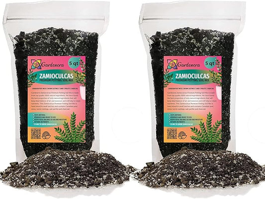 Zamioculcas Plant Potting Soil - All-Natural Blend for Thriving Zamioculcas Plants - Boosts Root Health and Distinctive Beauty - 10 Quart