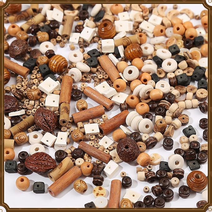 630Pcs Natural Coconut Shell Beading for Jewelry Making Kit -Handmade Coconut Shell Beach Theme Charms Beading for Making Bracelet Necklace Kit DIY Crafts, Boho Style Jewelry Gifts for Woman/Man