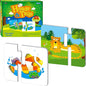 48 Animal Matching Puzzles with Error-Correction Mechanism Pre-Primer in 2 Pieces, Perfect for Preschool Learning (24 Blocks Double Sided)