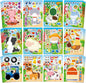 Aowplc 48 Sheets Farm Animal Make‑a‑Face Stickers for Kids & Toddlers – 12 Unique Mix‑and‑Match Designs – Farm Party Favors, Birthday Supplies, Activities & Crafts