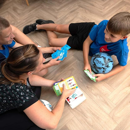Shuffle Up Soccer Card Games - 70+ Fun & Active Skills Cards for Kids, Fitness Cards Develop Fundamentals, Stamina & Strength, Easy to Play for Kids | Multiple Skills Level Card Include 2 Dices