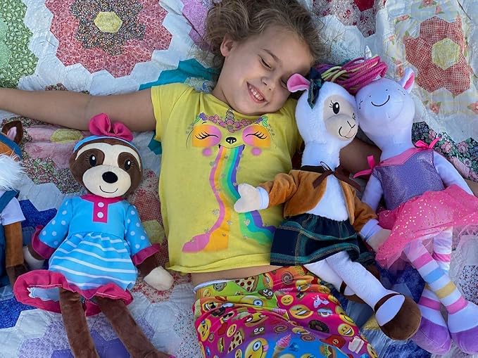 Plushible Soft Baby Doll, 18 Inch Sloth - Plush Rag Doll with 2 Clothing Sets, My First Plush Toy for Girls, Boys & Infants, Soft Baby Stuffed Toy, Adorable Companion for 1 Year Old & Up