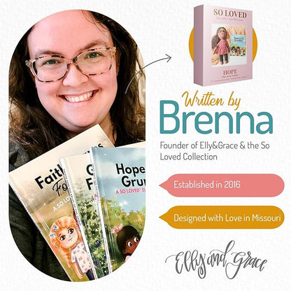 Elly & Grace Bible Stories for Kids, So Loved Collection: Book and Doll Set Teaching Christian Toddlers Faith Lessons, Great Baby Baptism Gifts for Girls (Hope Doll)
