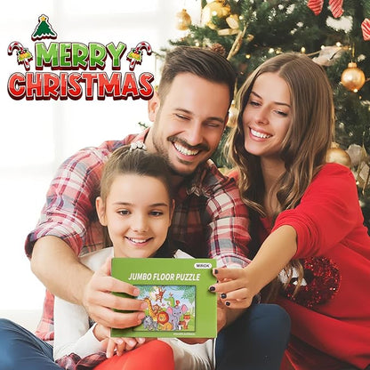 Jumbo Floor Puzzle for Kids, Large Jigsaw Puzzles 36 Piece for Kids Ages 3-5,Preschool Learning & Education Toys, Gifts for 4-8 Year Old Boys and Girls(Jungle Animals)