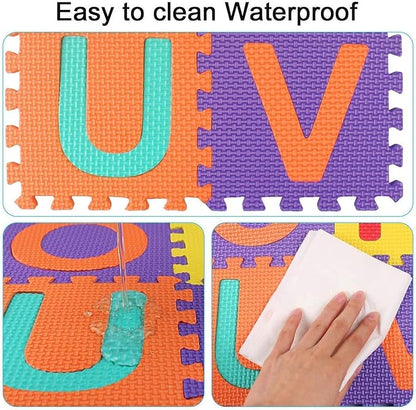 Kangler Kids Foam Puzzle Play Mat (36-Piece Set) 5.9inch x 5.9inch Interlocking EVA Floor Tiles with Alphabet and Numbers