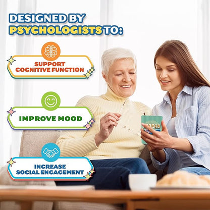 ThinkPsych Golden Memories - 160 Conversation Starters for Adults - Memory Card Game for Seniors - Reminiscence Therapy - Dementia & Alzheimers Support Tool