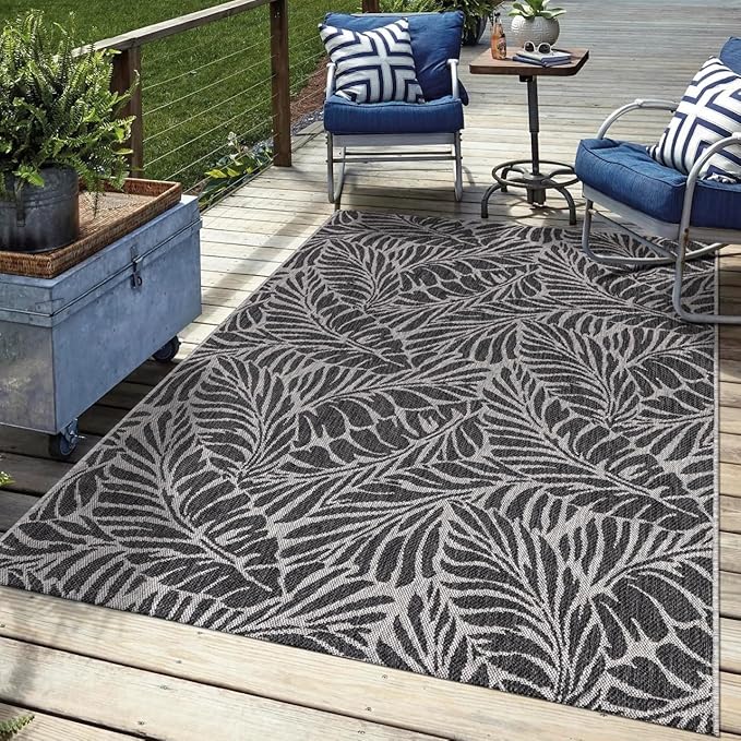 Keen Home Design Terrace Outdoor Area Rug - 10x14 Washable Indoor/Outdoor Rug for Patio, Kitchen, Balcony, Beach, Garden, Deck and Porch, Size: 10'x14'