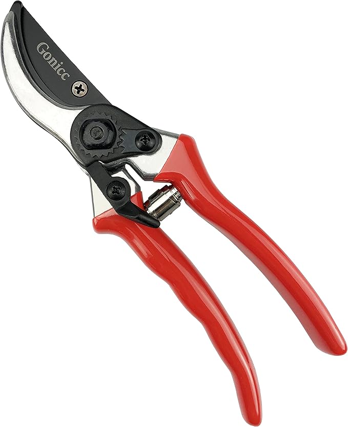 gonicc 8" Professional Sharp Bypass Pruning Shears (GPPS-1002), Tree Trimmers Secateurs,Hand Pruner, Garden Shears,Clippers For The Garden, Bonsai Scissors, Loppers