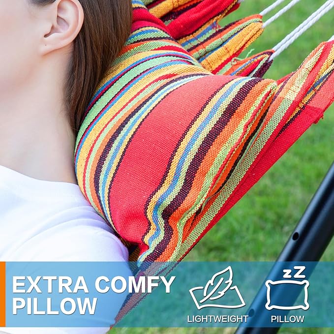 PNAEUT Hammocks and Stand Double (Red)