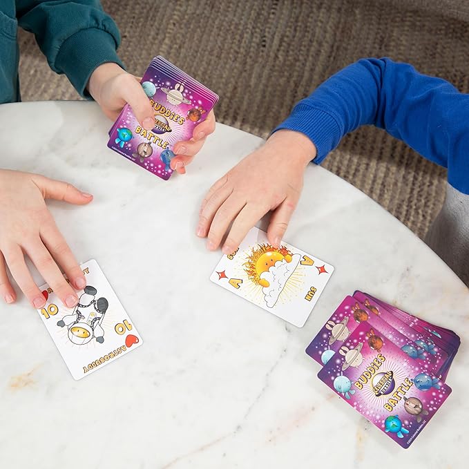Celestial Buddies Buddies Battle Card Game | Space-Themed War - Fun Educational Games for 2 Players, Kids Ages 3+ | STEM Learning, Planets, & Space Exploration