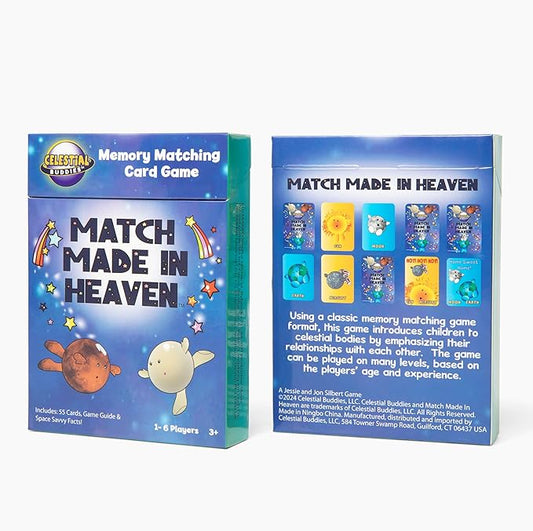 Celestial Buddies Match Made in Heaven Card Game | Space-Themed Multi-Level Matching - Fun Educational Games for 1-6 Players, Kids Ages 3+ | STEM Learning, Planets, & Space Exploration