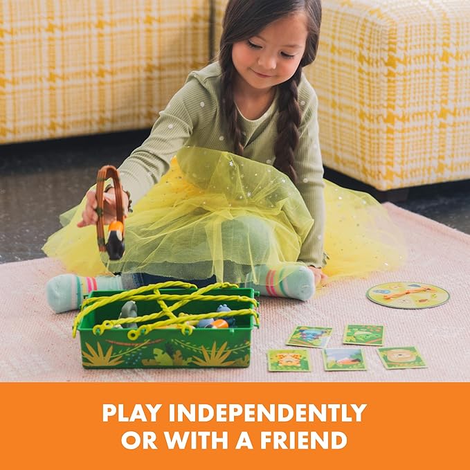 Educational Insights Jungle Rescue - Cute Preschool Board Games for Kids, Toddler Fine Motor Skills, Animal Matching Games for Toddlers 3-5, 2-Players, Boys and Girls Ages 3+