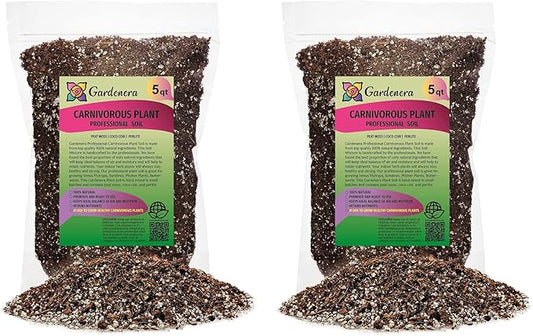 Professional Carnivorous Plant Soil - Ready to Use for Venus Flytraps, Sundews, Pitcher Plants, Butterworts | Peat Moss, Coco Coir, Perlite - 10 Quart