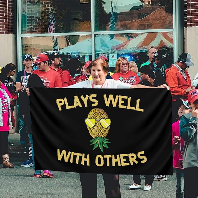 Upside Down Pineapple Flag 3x5 Ft Indoor/Outdoor Yard Garden Lawn Holiday Decoration Banner Sign