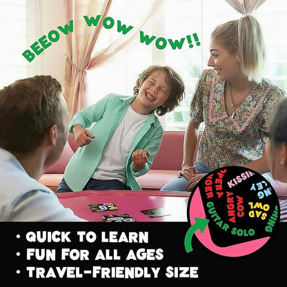 UPROAR! Family Sound-Matching Card Game – Hilarious Fast Game for Kids 7+, Parents & Teens | Easy to Learn, 2–6 Players, 10–20 Min | Travel-Size | Great for Family Game Night & Stocking Stuffers