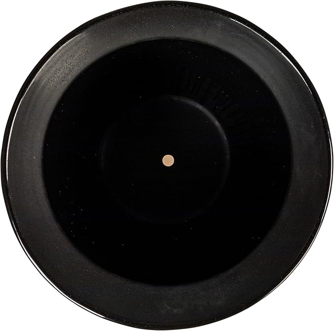 Creative Co-Op Coastal Embossed Textured Stoneware Planter, Black