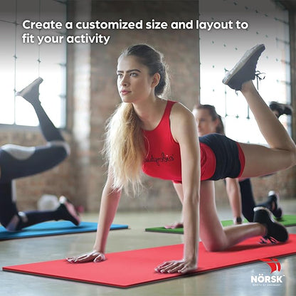 Norsk Reversible Kids Puzzle Play Mats 1/2" Thick EVA Interlocking Foam Tiles (Multicolor/Black 28 Tiles - 112 sq. Ft. 1/2" Thick)