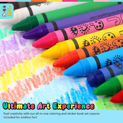 Bright Stripes Travel Art Kit for Kids Ages 3+ | Going Dotty Ocean Theme | Compact Coloring Set with Crayons, Stickers & Activity Book | Fun, Mess-Free Crafts for Toddlers and Preschoolers