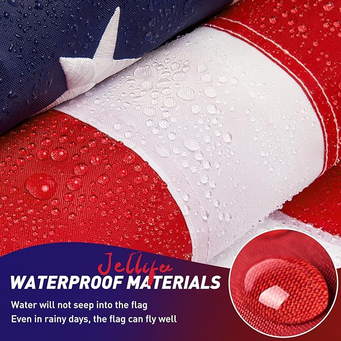 American Flag 4x6 Outdoor, 4x6 Flags Outside, All Weather US Flags with Embroidered Stars Sewn Stripes Brass Grommets, Vivid Color, Nylon USA Flag for Outdoor Indoor (4 by 6 Foot)