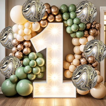 6 Pcs Black Gold and White Balloons, Saxuxu Black and Gold Balloons, 22 Inch Big Round Foil Balloon for Graduations Birthday Party Baby Shower Wedding Decorations