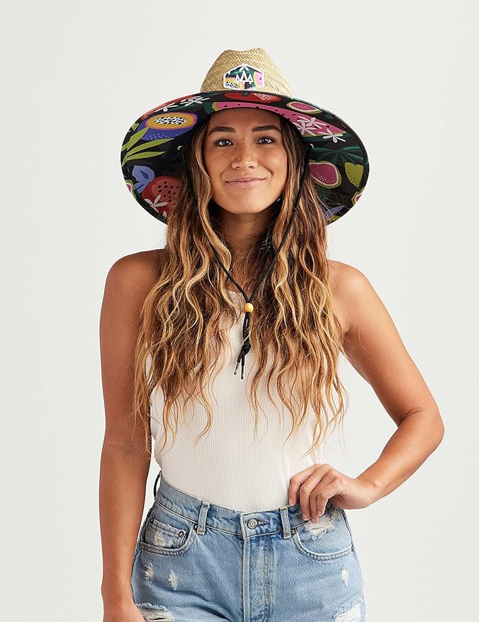 Straw Hat for Men & Women | Lifeguard Hat, Beach Hat & Sun Hat | UPF 50+ Wide Brim for Sun Protection | One Size | Hemlock