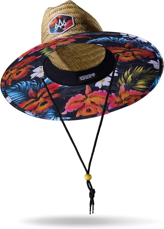 Straw Hat for Men & Women | Lifeguard Hat, Beach Hat & Sun Hat | UPF 50+ Wide Brim for Sun Protection | One Size | Hemlock