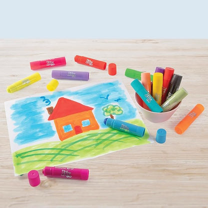 Idiy Tempera Paint Sticks (30 Vibrant Colors) -For Classroom Back to School Supplies, Summer Camp Arts & Crafts Projects, Draw & Paint on Wood, Paper, Ceramic, Canvas! Quick Dry, Non-Toxic, Mess Free