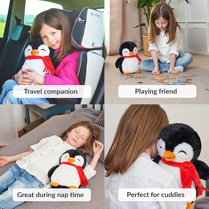 ODOXIA Weighted Animals for Anxiety 3.1lb Penguin | Stuffed Weighted Plush for Kids, Adults | Weighted Stuffed Animals | Weighted Plushies | Weighted Plushie