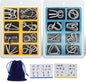 Metal Wire Puzzle 16-Piece Set with Pouch – IQ Test Brain Teaser Disentanglement Chinese Ring Fidget Toy for Kids & Adults – Portable Party Favor