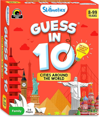 Skillmatics Guess in 10 Cities Around The World, Educational Travel Toys for Boys, Girls, and Kids Who Love Card Games, Board Games, Geography and History, Gifts for Ages 8, 9, 10 and Up