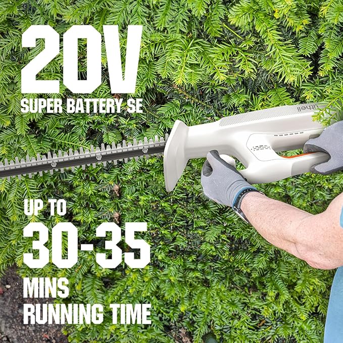 Litheli 20V Cordless Hedge Trimmer 16" (5/8" Cut), Handheld Shrub/Bush Trimmer, Lightweight for Thick Branches & Yard Work,Work with Litheli 20V System (2.5Ah Battery Incl.)