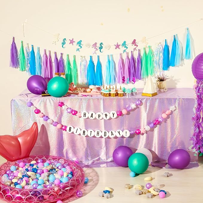 GOGOSO Ball Pit Balls Stars Moon Shapes Plastic Pitballs for Toddler Play Tent Baby Photo Props Kids Pool Water Toys Kiddie Pool Party Decor,Blue Purple,100pcs