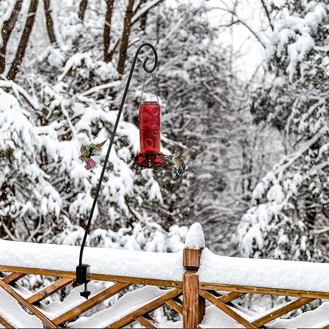 MIXXIDEA Heavy Duty Deck Rail Pole Deck Hook, Extensible and Adjustable Deck Hook for Hanging Bird Feeder, Plants, Suet Baskets,Wind Chimes,Lanterns