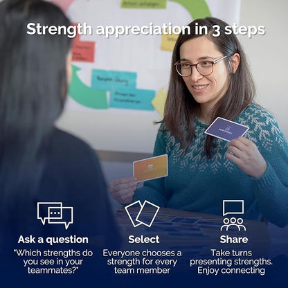 metaFox Stronger You | 52 strengths cards for coaching, therapy, workshops & team building | Sturdy coaching cards with strengths, icons & images, stable & compact format for multiple reuse